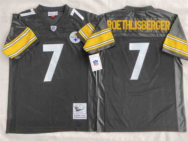 Men's Pittsburgh Steelers #7 Ben Roethlisberger Black Stitched Football Jersey